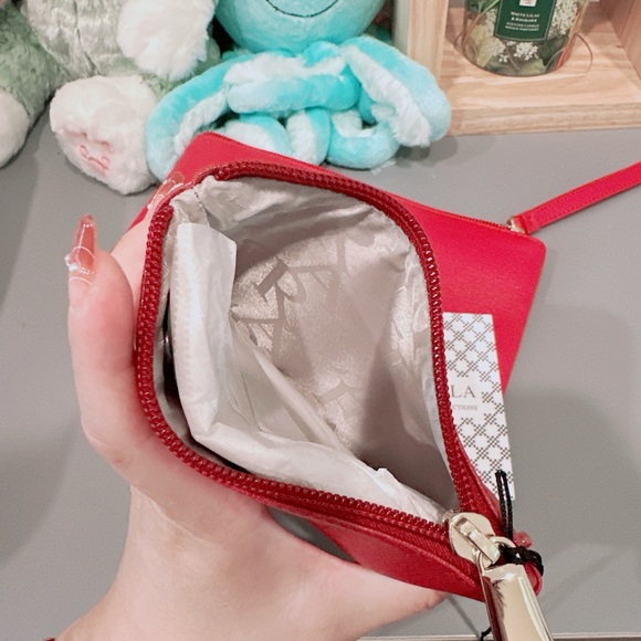 FURLA Leather Wristlet Clutch Pouch Bag/coin purse Bundle/NWT - Picture 7 of 10